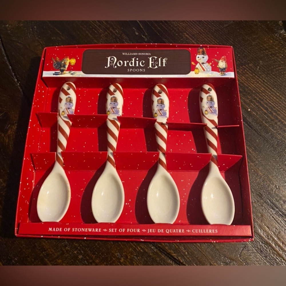 Williams Sonoma Nordic Elf Spoons Set of 4